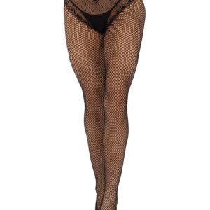 Collant Sexy Crotchless Backseam Nero