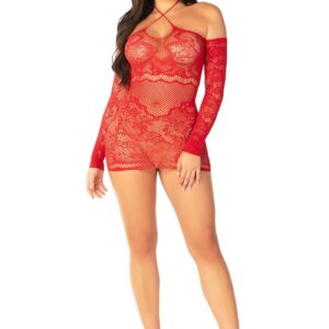 Mini Abito Sexy Circle Back Rosso